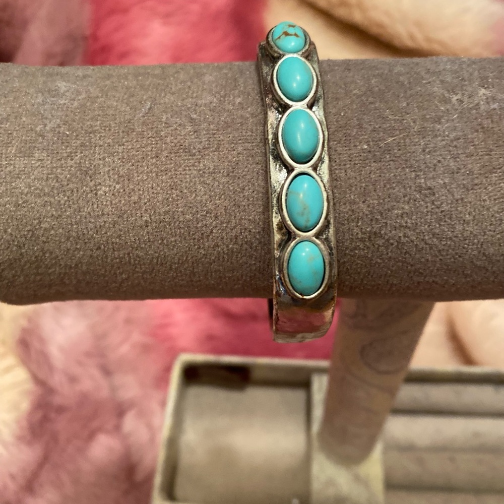Lucky brand turquoise like bracelet.